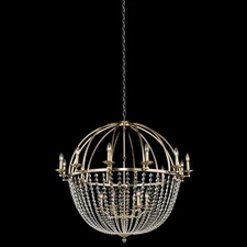 Chandelier KALCO PENDOLO Transitional Orb 18-Light Brushed Champagne Gold Clear