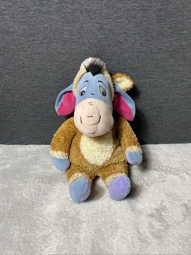 Disney Store Eeyore Plush Reindeer Costume 12" Floppy Stuffed Bean Bag Toy Lovey