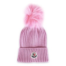 Moncler Kids PomPom Wool Beanie (Pink) 3B00018 04S01 51F 56711941