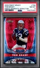 2008 TOPPS FINEST TOM BRADY FINEST MOMENTS XFRACTOR TOM BRADY 26/50 PSA 8