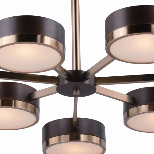 Madison 7-Light Chandelier in Mid-Century Modern and Drum Style 20.25 Inches - Picture 2 of 6
