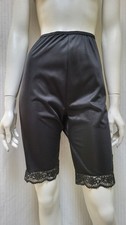 VTG VASSARETTE Black Nylon Pillow Tab Gusset Panties Bloomers Pettipants - XS/S
