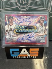 2025 Topps Cosmic Chrome Star Clusters Dual Auto Buster Posey Will Clark Red /5