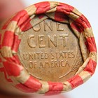 1800's Dated Indian Head Penny Showing On End Of 50 Coin Wheat Cent Roll a-1 — photo 2