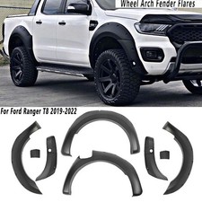 6x Wide Wheel Arches Fender Flares Body Kit Black For Ford Ranger T8 2019-2022