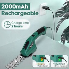 2in1 Cordless Grass Shear&Hedge Trimmer 7.2V Electric Bush Trimmer-Rechargable