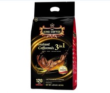 King Coffee 3 In 1 Instant Coffee Mix 120/.56 Oz 120 Pieces, Halal