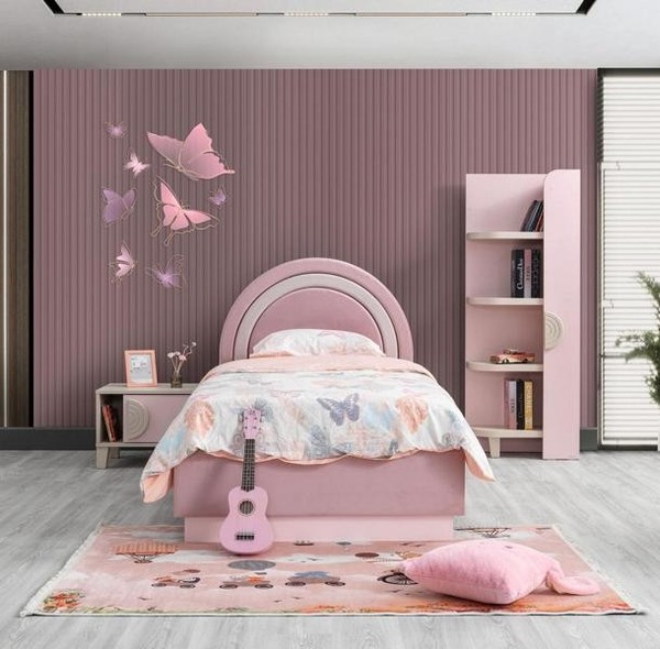 Kinderzimmer Set Kinderbett Nachttisch Buecherregal Luxus MöBel Top-QualitäT-image
