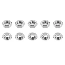 40Pack M8x1.25mm(DxL) Hex Nuts Stainless Steel Hexagonal Nuts Silver Tone