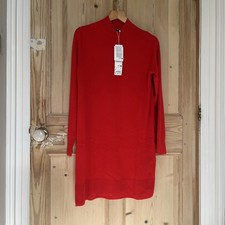 Uniqlo size MEDIUM  -14 RED  -100% CASHMERE TUNIC￼DRESS  BNWT RRP £ 129.90 