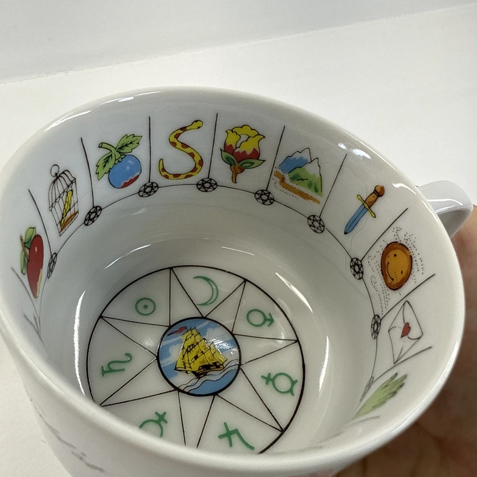 Taza de té y platillo de adivinación zodiacal de colección Gremio Internacional de Coleccionistas Japón Foto 4 de 4