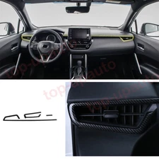 ABS Carbon Center Console L&R Air Outlet Vent Trim For Toyota Corolla Cross 2022