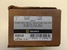 SQUARE D P/N: 9999-SC8 HAND OFF AUTO SELECTOR SWITCH TYPE S FOR SIZE 00-4
