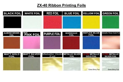 Thermal Printing Foils - ZX-40 Ultra Foils - Print Ribbons, Washcare Labels etc.