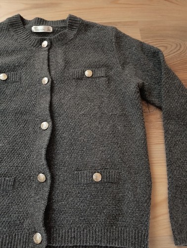 89th Madison Gray Button Up Cardigan Sweater Medium - Picture 4 of 19