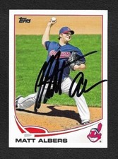 Matt Albers Signed Autograph 2013 Topps Update Cleveland Indians Card #US210