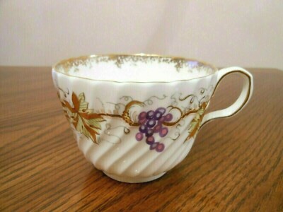 Vintage AYNSLEY Bone China England Grape Pattern Tea Cup Numbered
