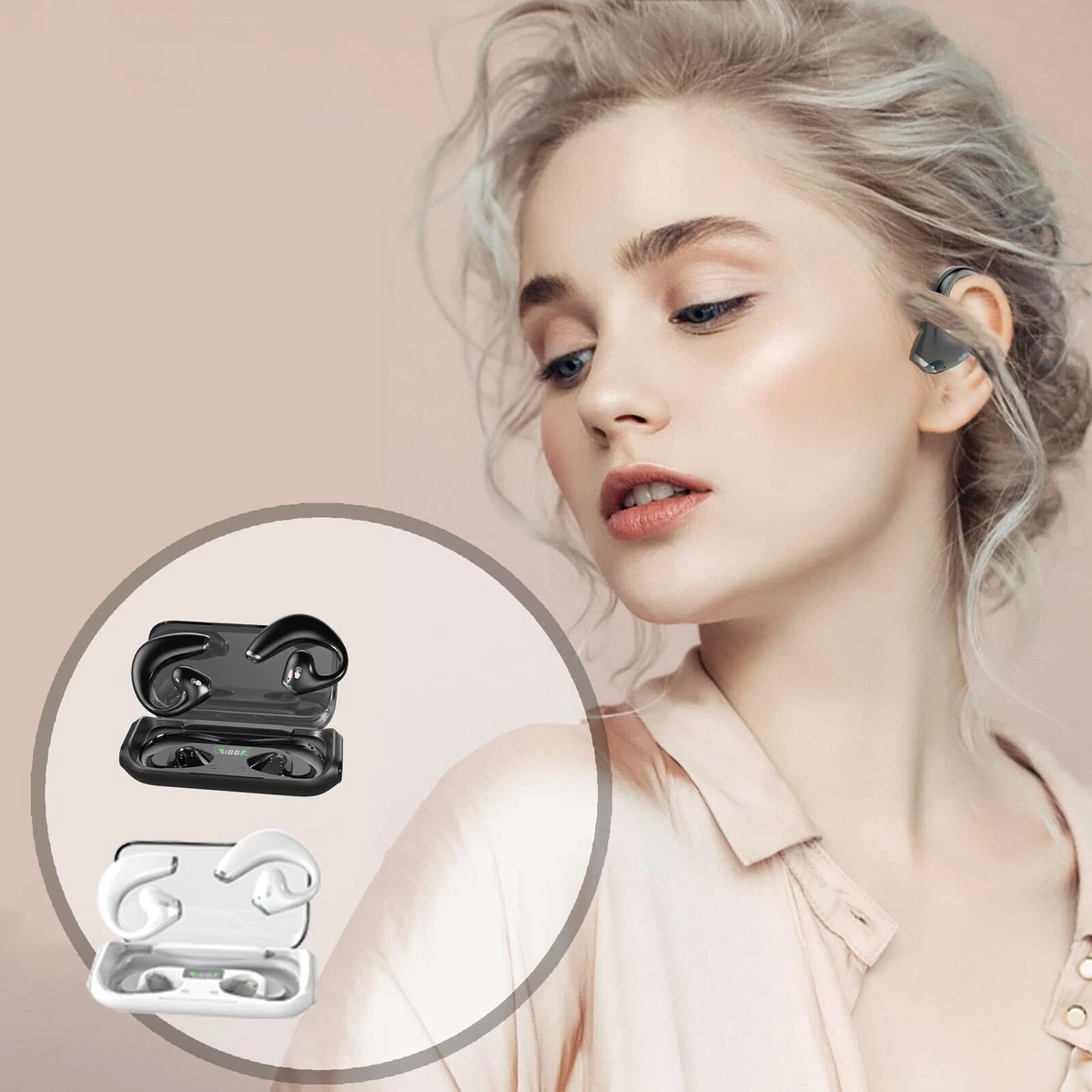 Wireless Bluetooth Headphones In Ear Stereo Earbuds LED Digital