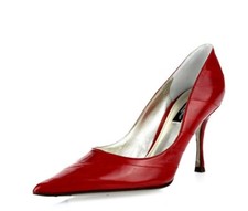 DOLCE & GABBANA DECOLLETE ANGUILLA red leather classic pumps sz. 35.5 $467