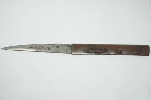 Japanese Kozuka Knife Antique Original Iron & Copper from Japan 0413F36 - Picture 2 of 9