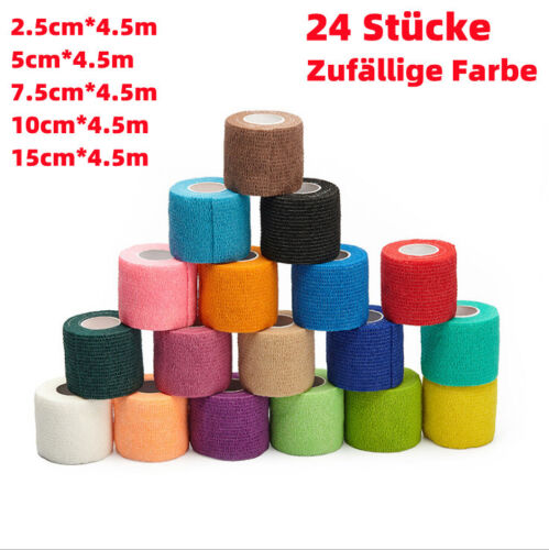 24Rollen Verband Kohäsiv Bandage Selbstklebend Haftbandage Fixierbinde5x4.5CM SO - Bild 14 von 15
