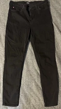 HUDSON Jeans Womens  32 Black Denim Natalie Skinny Midrise Ankle Pants UK Pants