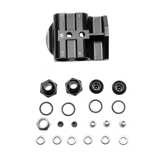 Billet 4Port Side Entry Remote Oil Filter Mount 3/4"-16 -New - Picture 2 of 12