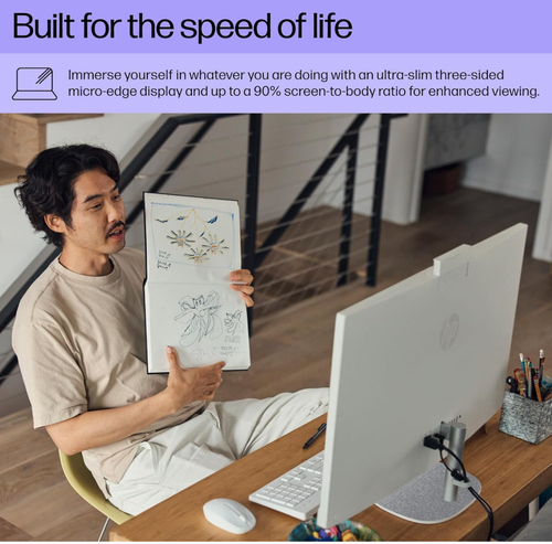 HP 27" All in One | 13th Core i7-1355U | 12GB | 512GB SSD | Win11 Pro 27-CR0082 - Picture 5 of 5