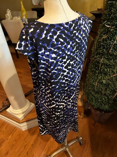 Abito donna APT.9 nero blu smanicato, lunghezza ginocchio tubino taglia PXL. - Foto 3 di 5
