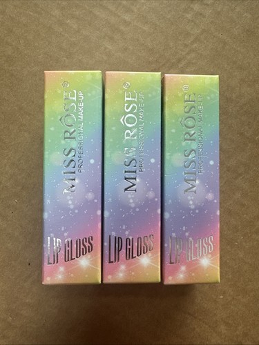3 Packs Miss Rose professional make up lip Gloss V 21