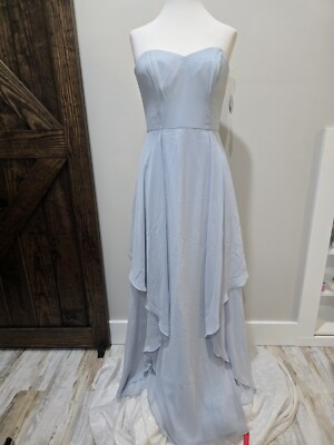 birdy grey bridesmaid dress reviews Lite Shell Misty Blue Gown – GlamEdge Dress & Gown