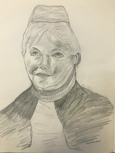 Orig. 1979 Earle T Merchant Everyday Cape Ann MA Folk Portrait Pencil Drawing 5 - Picture 3 of 6