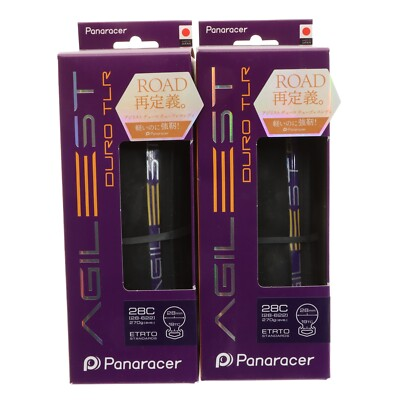 #ad Panaracer Agilest Duro TLR TUBELESS Folding Tire 700x28c Black Pair of Tires NEW $90.29