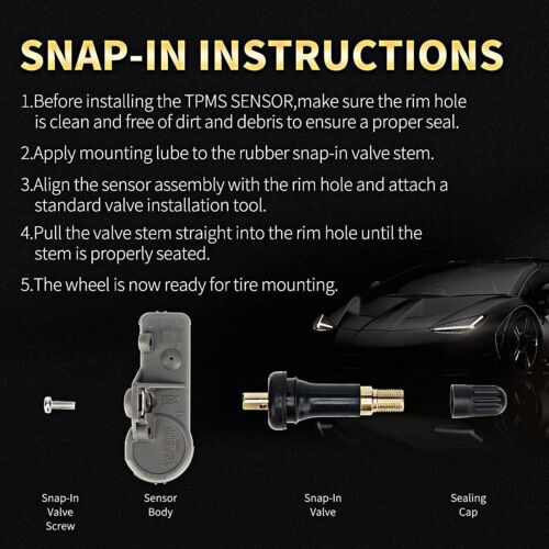 TPMS Tire Pressure Sensor for 2007 2008 2009 Ford Mustang Fusion 6F2Z-1A189A 4pc - Picture 4 of 6