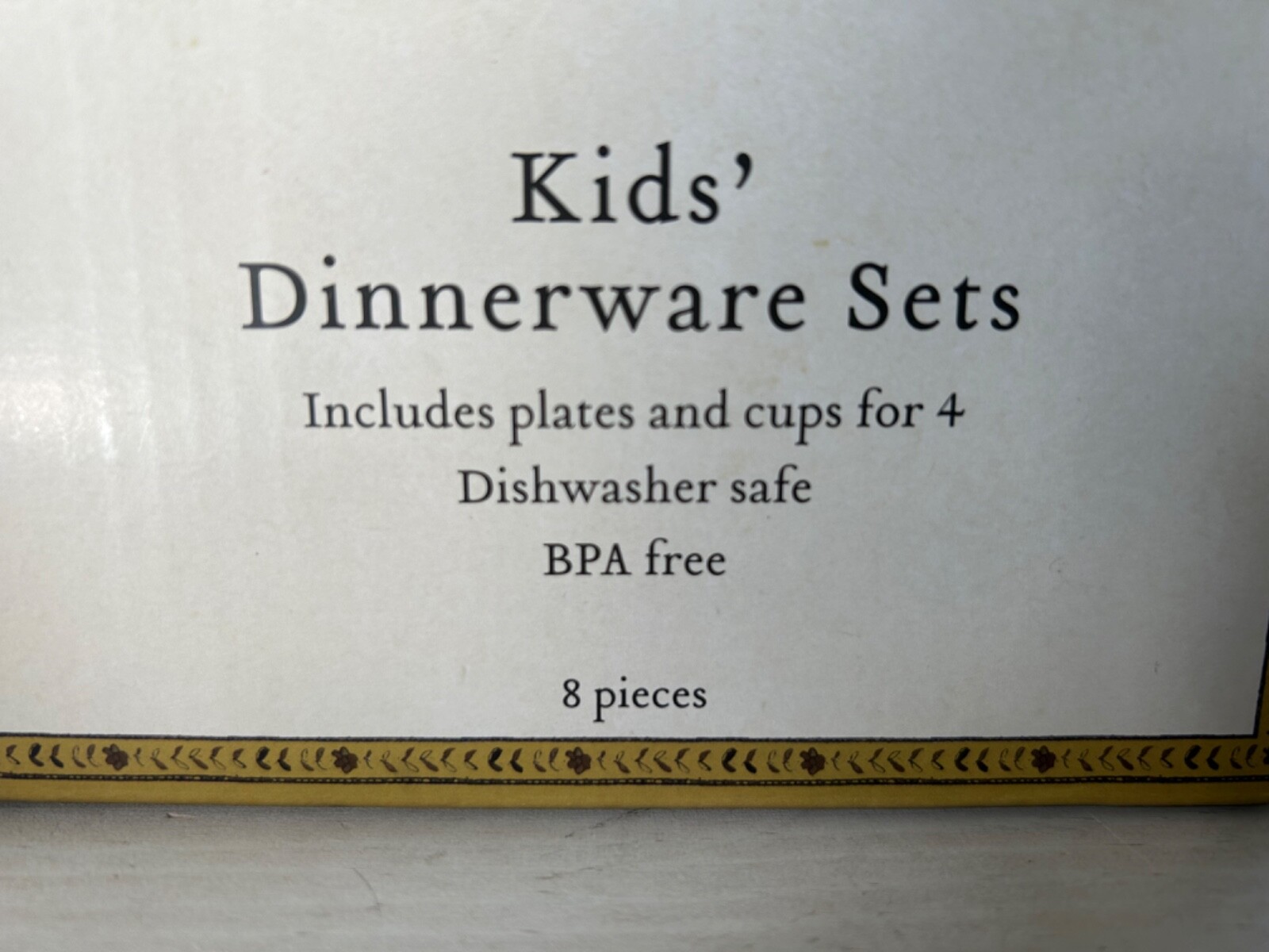 John Derian Company KIDS DINNERWARE SETS 4 Plates 4 Cups Thanksgiving Kids Table