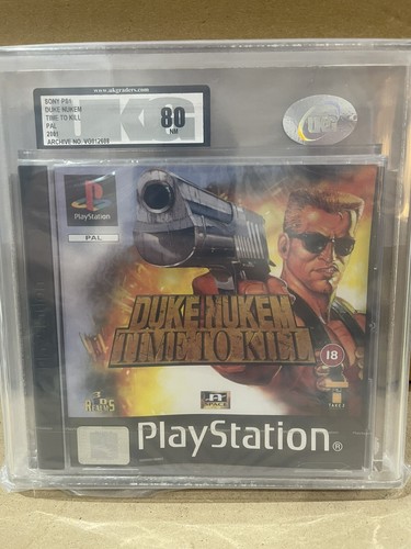 Playsation 1 PS1 Duke Nukem Time To KIll UKG/VGA/WATA Graded 80 NM Sealed