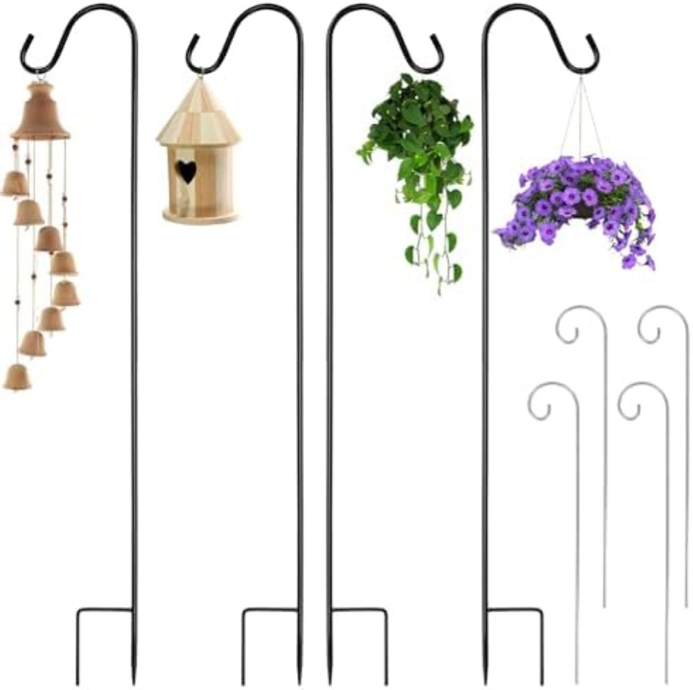 4 Ganci da Pastore da Giardino, Ganci da Giardino da Pastore 81.5cm, Regolabile