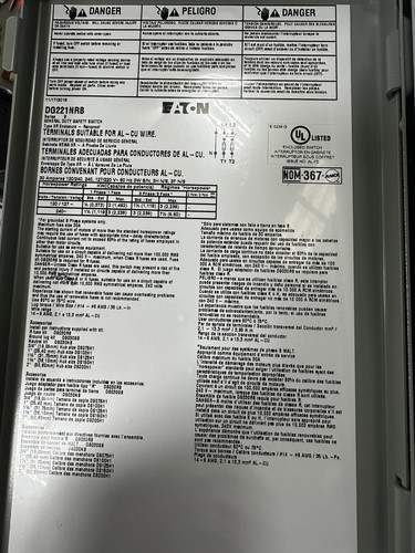 Eaton 30amp 240V General Duty Safety Switch DG221NRB Type 3R Enclosure Rainproof - Picture 6 of 6