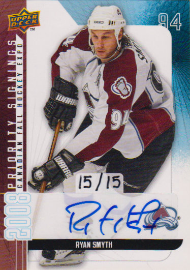 Upper Deck 2008-09 UD Black Ryan Smyth