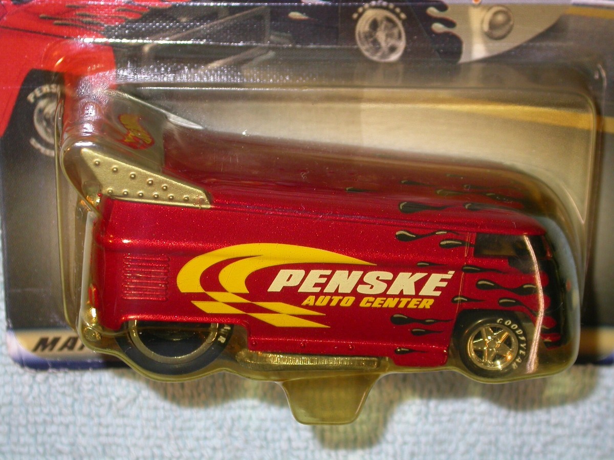 Hot Wheels Penske Auto Center MAROON Drag Bus on card 1/50 | eBay