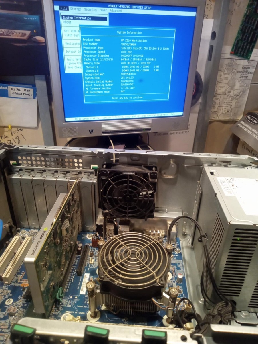 HP Z210 WORKSTATION INTEL XEON E31240 3. 3 GHz 6 Gb RAM NVidia