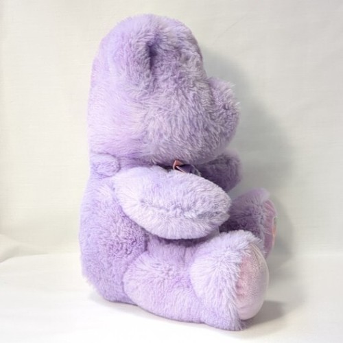 Hugfun Purple Plush Bear Lavender Lilac Easter Teddy Bear XO Heart Hug Fun - Picture 8 of 11