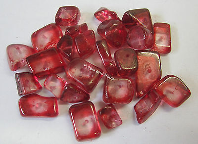25 Glass Chunk Bead Mix Lime Beads For Beading Craft /& Jewellery Making TAR040