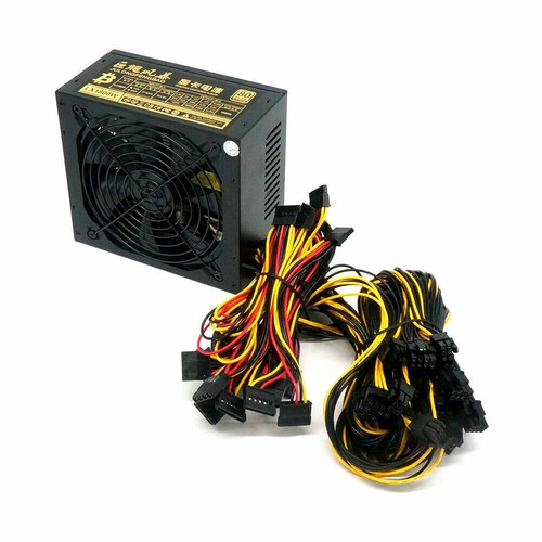 1800W Modular Mining Power Supply PSU for 8 GPU Eth Rig Ethereum BTC LTC Miner - Picture 8 of 9