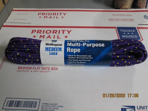 10 hanks 3/8"x 25' Multi purpose rope Ideal for Camping,Hunting, Fishing 81 LB - Picture 3 of 3
