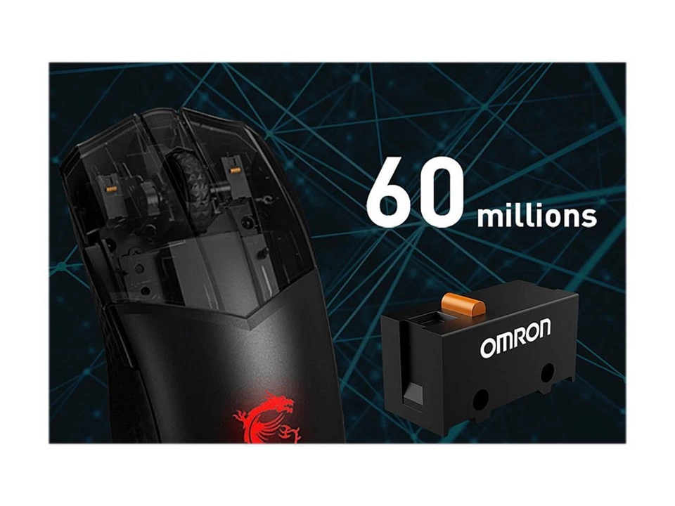 MSI Clutch GM41 Lightweight Wireless Gaming Mouse - Black - Image 4 of 4