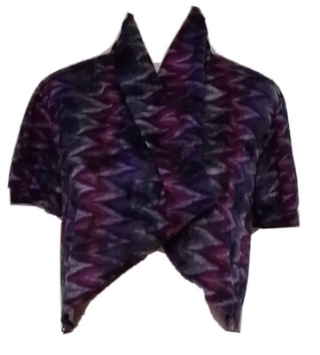 Mixxology Short Sleeve Half Sweater Junior Size M Medium Purple 