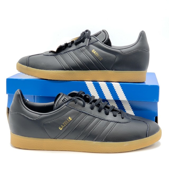 adidas gazelle black leather mens