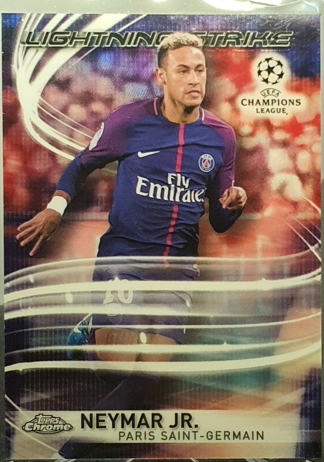 2017-18 Topps Chrome UEFA #LS-N Neymar Jr. Lightning Strike