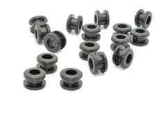 Rubber Wiring Grommets, Fits 1/2" hole w 5/16” ID w 1/4” Groove Panel Bushing